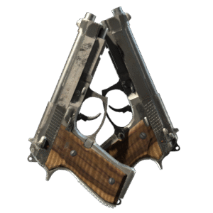 Dual Berettas | Black Limba (Battle-Scarred)