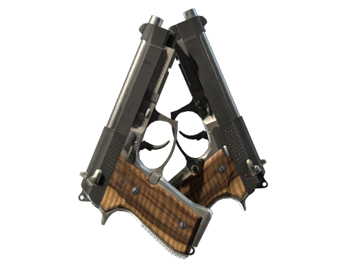 Dual Berettas | Black Limba (Minimal Wear)